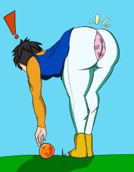 dragon_ball dragon_ball_z embarrassed euf ripped_pants rnp teenager tight_pants underwear videl wardrobe_malfunction