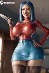 1eyedemperor 3d ahe_gao ai_assisted ai_generated big_breasts big_butt bimbo black_mascara blood blue_hair blue_skirt crazy_eyes crazy_face crazy_mita_(miside) female hand_on_hip horny huge_breasts kitchen knife knife_play knife_with_blood lifting_skirt long_hair looking_at_viewer milf miside mita_(miside) oneyedemperor panties panties_aside puffy_lips puffy_pussy pussy_eating_panties red_eyes red_lipstick red_stockings red_topwear skirt_lift skirt_up small_underwear thick_thighs tongue_out underwear vampire_fangs view_from_below white_underwear wide_hips