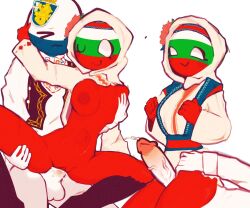 >_< bulgaria_(countyhumans) burgas_(countryhumans) clothed clothing countryhumans countryhumans_girl first_porn_of_character flower incest kneesocks one_eye_closed sleepserumm statehumans straight thigh_grab thigh_sex thighjob thighs vaginal_penetration vaginal_sex