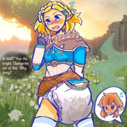 breath_of_the_wild diaper diaper_fetish diapereddrawer embarrassed embarrassed_female embarrassed_male english_text link link_(breath_of_the_wild) messy_diaper omorashi peeing peeing_self princess_zelda scat soiling soiling_diaper speech_bubble spoken_character tears_of_the_kingdom the_legend_of_zelda urine wet_diaper wetting wetting_diaper wetting_self zelda_(tears_of_the_kingdom)