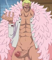 abs balls bara dhlinez donquixote_doflamingo edit male male_only muscle muscles muscular muscular_male one_piece pecs penis solo