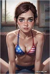 ai_generated bikini ellie_(the_last_of_us) ellie_williams gold_dollar teen teenager videogame young