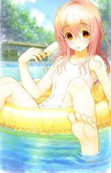 bikini ice_cream kimi_to_kanojo_to_kanojo_no_koi. mukou_aoi_(totono) pool water