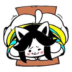 big_ass cardboard_box chubby_female cute deadsector fat female overweight_female self-upload temmie_(undertale) undertale