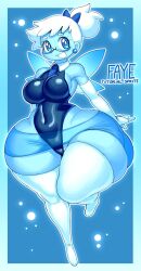 1girls angstrom big_breasts big_hipped big_hips blue_hair blue_skin bottom_heavy breasts child_bearing_hips earring fairy faye_(angstrom) female female_focus female_only glasses hips hips_wider_than_shoulders huge_hips large_hips tagme thick_thighs thighs white_hair wide_hips