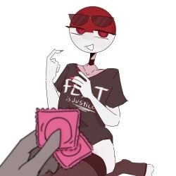 1girls anonymous_character condom condom_wrapper condoms countryhumans countryhumans_girl flat_chest flat_chested idrinkwindex monaco_(countryhumans) requested_sex thigh_highs thighhighs