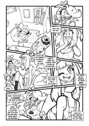 2girls anisa_(skarpworld) comic female gerph monochrome skarp_world skarpne_(skarp_world) tagme