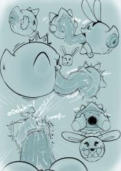 absurd_res anal anus big_anus big_tongue blush bodily_fluids boo_(mario) crown ejaculation female gaping gaping_anus genital_fluids genitals ghost group headgear hi_res king_boo lady_bow lahla_(mario) luigi's_mansion male male/female mammal mario_bros nintendo open_mouth oral paper_mario penis rimming scrambledeve sex spirit teeth tongue tongue_out trio vaginal_fluids vaginal_squirting vulva