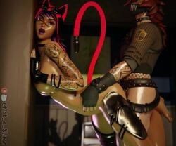 boobs_out cat_ears cat_tail catgirl fortnite fucked_from_behind fucked_into_submission not_a_slime pinned pinned_to_wall renegade_lynx straps tagme tail video