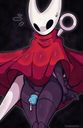 2025 2_horns absurd_res arthropod artist_name biped black_eyes blue_glans bodily_fluids brother_(lore) brother_and_sister_(lore) clothing duo emmavania english_text female fingers genital_fluids genitals glans half_brother_(lore) half_sister_(lore) hi_res hollow_knight horn hornet_(hollow_knight) humanoid_genitalia humanoid_penis incest_(lore) larger_female male melee_weapon penis penis_between_thighs penis_on_vulva precum red_clothing sibling_(lore) sister_(lore) size_difference smaller_male standing sweat sweatdrop team_cherry text the_knight_(hollow_knight) vaginal_fluids vessel_(species) vulva weapon white_text