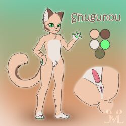 1:1 : animal_genitalia animal_penis animal_vulva anthro anus ass colored digital_drawing_(artwork) digital_media_(artwork) english_text erection felid feline feline_ears feline_genitalia feline_penis feline_vulva felis fingers fur genitals hand_pawpads herm hi_res internal_balls intersex jm-luxro mammal nude pawpads penile_spines penis pupils sand_cat sheath simple_background slit_pupils solo tail tan_body tan_fur text vulva white_body white_fur