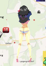 ass ass_focus changing_clothes female_focus kill_la_kill legs matoi_ryuuko thighs thin_waist undersized_clothes wplace