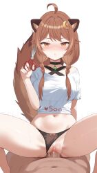 ai ai_generated girl liri liri_luna liriluna sex tanuki_ears tanuki_girl tanuki_tail tsundere vaginal_penetration vaginal_sex virtual_youtuber vtuber