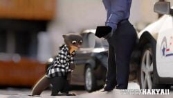 1boy 1girls animal_genitalia anthro anthro_on_anthro canine_penis clothing cum cum_on_face duo fellatio female fur furry hakya11 judy_hopps knot male male/female oral otter penis_in_mouth pov public sex size_difference smaller_female tagme uniform unprofessional_behavior video zootopia