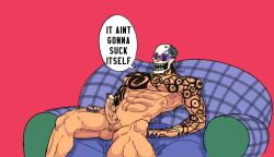 gay hairy_balls muscular muscular_male nohomoexpress original_character pierced_penis skeleton skull_head tattoo tattoos veiny_penis wanting_sex wanting_to_fuck