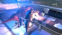 2animals 2girls 3d anal animated belly_riding canine commander_shepard doggy_style fellatio femshep feral_on_female grunting interspecies leg_lock mass_effect miranda_lawson no_sound tagme varren video zoophilia