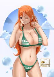 1girls adult adult_female arm_up arms_up bare_arms bare_belly bare_chest bare_hands bare_hips bare_legs bare_midriff bare_navel bare_shoulders bare_skin bare_thighs bare_torso belly belly_button big_breasts bikini bikini_bottom bikini_only bikini_top breasts busty busty_female busty_girl collarbone curvaceous curvaceous_body curvaceous_female curvaceous_figure curvaceous_hips curvaceous_thighs curvy curvy_body curvy_female curvy_figure curvy_hips curvy_thighs digital digital_art digital_drawing digital_drawing_(artwork) digital_media digital_media_(artwork) earrings elbows exposed_arms exposed_belly exposed_chest exposed_hips exposed_legs exposed_midriff exposed_navel exposed_shoulders exposed_skin exposed_thighs exposed_torso eye_closed eyebrows_visible_through_hair female female_focus female_only fingers ginger ginger_hair green_bikini green_bikini_bottom green_bikini_top green_string_bikini green_swimsuit green_swimwear groin gui_li half_naked half_nude halterneck hand_up hands_up high_resolution highres hourglass_figure inguinal_crease inguinal_ligament large_boobs large_breasts lean_figure linea_alba lips long_hair looking_at_viewer mature mature_female midriff naked naked_female naked_woman nami nami_(one_piece) narrow_waist navel nude nude_female nudity one-eye_closed one_eye_closed one_eye_open one_piece orange_eyebrows orange_eyes orange_eyes_female orange_hair orange_hair_female parted_lips plump_breasts semi_nude shiny_breasts shiny_hair shiny_legs shiny_skin shiny_thighs shoulders sidelocks simple_background slender_body slender_waist slim_waist smile smiley_face smiling smiling_at_viewer solo standing stomach string_bikini striped_bikini striped_bikini_bottom striped_bikini_top striped_string_bikini striped_swimsuit striped_swimwear swimsuit swimwear thick_thighs thigh_gap thighs upper_body white_background white_bikini white_bikini_bottom white_bikini_top white_string_bikini white_swimsuit white_swimwear wide_hips