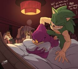 2025 absurd_res american_opossum anal anal_sex anthro anthro_on_anthro anthro_penetrated anthro_penetrating anthro_penetrating_anthro archie_comics bed caged chameleon character_request colored_nails crocodile crocodilian cuckold dominant dominant_anthro dominant_male duo_focus espio_the_chameleon eulipotyphlan fingernails from_behind_position fur furniture gay gay_male genitals green_body green_fur green_scales group hedgehog hi_res holding_object holding_pillow interspecies lizard male male/male male_penetrated male_penetrating male_penetrating_male mammal marsupial nails on_bed penetration penis pillow prone_bone_position prostitution purple_body purple_scales questionable_consent reptile scales scalie scar scourge_the_hedgehog sega sex sonic_the_hedgehog_(archie) sonic_the_hedgehog_(comics) sonic_the_hedgehog_(series) speed_bump_position submissive submissive_anthro submissive_male tan_body tan_fur tan_penis tan_scales toodamncycle vector_the_crocodile voyeur yaoi yellow_fingernails yellow_nails