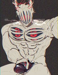 bara front_view gay masturbating masturbation monster monster_boy muscular muscular_male nohomoexpress steam steamy steamy_breath