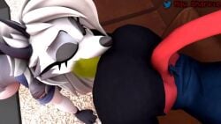 1boy1girl 3d 3d_animation animated ass big_ass big_butt black_pants canine demon fart fart_cloud fart_fetish farting farting_in_face farting_in_mouth farting_on_another female femboy fully_clothed furry furry_female girly glock22_(artist) green_fart green_fart_cloud grunting helluva_boss imp licking_ass loona_(helluva_boss) male male/female male_dominating_female mavsharkie moxxie_(helluva_boss) no_genitals no_sex nonhuman on_all_fours pants red_body short_playtime shorter_than_10_seconds sound swallowing_fart sweatpants tagme talking talking_to_partner text text_box tight_pants video voice_acted white_fur wolf