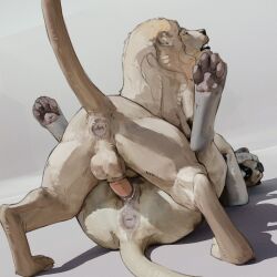 anatomically_correct anatomically_correct_anus anatomically_correct_genitalia anatomically_correct_penis anatomically_correct_vulva animal_genitalia anus ass bodily_fluids closed_eyes cosmiclife female female_penetrated feral feral_on_feral feral_penetrated fur genital_fluids genitals hi_res looking_pleasured male male/female male_penetrating male_penetrating_female pawpads penetration penis presenting presenting_anus presenting_hindquarters raised_tail rear_view sex tail tan_body tan_fur vaginal_fluids vaginal_penetration vulva