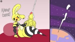 aliasing alternative_fashion anthro artist_logo artist_name ass belly big_butt big_penis black_cheeks black_eyelids black_sleeves blush bodily_fluids bottom_heavy bracelet buckteeth choker closed_eyes clothing cosmic_background countershade_belly countershading crop_top cross cuddles_(htf) cum curvy_figure dialogue digital_media_(artwork) ear_piercing ear_ring emanata erection excessive_cum excessive_genital_fluids featureless_feet feet femboy fishnet_clothing fishnet_legwear fishnet_thigh_highs flash_emanata footwear fur genital_fluids genitals glistening_ear_ring glistening_eyelids gorillaz goth happy_tree_friends head_tuft hi_res huge_cock humanoid_genitalia humanoid_penis hyper hyper_cum inverted_cross jewelry lagomorph legwear leporid logo male mammal masturbation necklace one_ear_up penile penile_masturbation penis piercing rabbit ring_piercing shirt shoes signature sitting socks solo spiked_bracelet spikes sweat sweatdrop teeth text thatdawgmurray thick_thighs thigh_highs thigh_socks throbbing throbbing_penis topwear tuft vein veiny_penis yellow_body yellow_fur