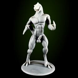 anthro dinosaur erection figure male male_only penis tailsup4tyranno