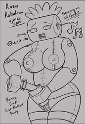 2014 android female gynoid hanna-barbera metal_skin monochrome nipples pussy robot robot_girl robot_joints rosie_the_robot tagme the_jetsons ujinko