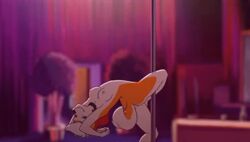 ajin animated anthro fox furry furry_only hair kineta pole_dancing smile straight stripper_pole