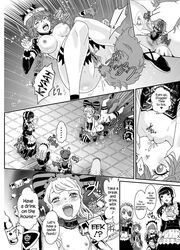 buttplug_tail clothing comic english_text eyepatch lupusregina_beta maid maid_outfit maid_uniform multiple_girls narberal_gamma oral_sex overlord_(maruyama) page_10 right_to_left rurukichi shalltear_bloodfallen yuri