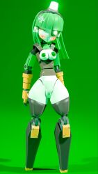 1girls 3d 3d_(artwork) anger_vein angry angry_face blush breasts embarrassed female female_only genitals glow glowing_eyes green_background green_eyes green_hair hi_res high_resolution highres legs_apart looking_away medium_breasts medium_hair mimi_sentry nude nude_female photo_background plump_labia puffy_pussy pussy reaper21cry robot robot_girl source_filmmaker source_filmmaker_(artwork) standing team_fortress_2 thick thick_thighs vertical_image voluptuous voluptuous_female white_body wide_hips yellow_eye