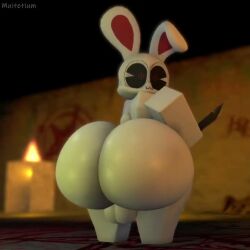 2026 3d animated ass big_ass big_butt bunny bunny_ears bunny_tail chikn_nuggit ears iscream_(chikn_nuggit) muitetul rabbit rabbit_ears rabbit_tail roblox robloxian tagme tail video