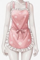 apron charlotte_(tomioman) clothing cute mannequin pale_skin pink_apron pretty