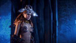 1girls 3d aloy faith103 female female_only game_screenshot horizon_zero_dawn mod solo upper_body