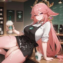yae miko from genshin impact by nameless gooner