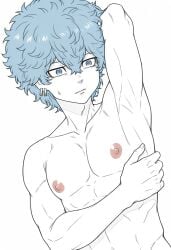 1boy 1male ai_generated bara big_penis bottom_pov civitai enticing gay gay_male illustrious_(stable_diffusion) implied_sex male male_focus male_only male_prey nude queer stable_diffusion sweat sweating tied_up tokyo_revengers yaoi black_and_white showing_off jerking jerkingoff one_arm_up arms_behind_head smirking_at_viewer smirking smirk tongue_out souya_kawata