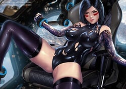 1girls 2019 alexander_dinh alita alternate_version_available areolae battle_angel_alita black_hair bondage breasts cameltoe curvaceous cyborg erection_under_clothes female female_only fully_clothed large_breasts light-skinned_female light_skin nipples restrained short_hair solo spread_legs thick_thighs thighhighs torn_clothes wide_hips