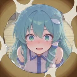 1boy1girl absorption ai_generated barefoot cell_(dragon_ball) dragon_ball dragon_ball_z feet kochiya_sanae sanae_kochiya semi-perfect_cell tagme tail_vore touhou vore