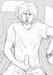 1boy cal_gabriel calvin_gabriel car dick foxfever in_car jerking_off male male_focus male_only masturbation moaning moaning_in_pleasure mostly_clothed penis sketch sweat sweatdrop tagme unbuttoned unbuttoned_pants zero_day