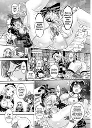 clothing comic cz2128_delta drill_hair english_text entoma_vasilissa_zeta eyepatch fingering fishnets glasses lupusregina_beta maid maid_outfit maid_uniform narberal_gamma oral_sex overlord_(maruyama) page_13 panties right_to_left rurukichi shalltear_bloodfallen solution_epsilon thighhighs yuri yuri_alpha