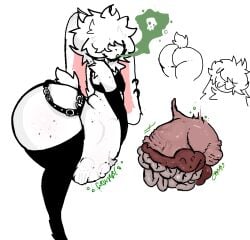 artist_request big_ass big_belly bunny bunny_boy digestion doodles femboy guts onomatopoeia vore vore_belly
