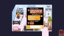 chat deltarune english_text lingerie mayin noelle_holiday phone phone_screen pixel_(artwork) pixel_animation pixel_art pixelated tagme text undertale