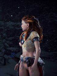 1girls aloy faith103 female female_only game_screenshot horizon_zero_dawn mod solo