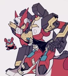 alien alien_girl bunny_girl bunnysuit clothed clothes clothing female female_focus female_only leotard ntov198440 on_knees override robot robot_girl sweat sweatdrop transformers transformers_cybertron