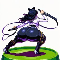ai_generated ass_bigger_than_head ass_focus blake_belladonna bubble_butt clickyclacky huge_ass massive_ass pixel_art rwby sprite tight_pants