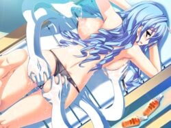 4_arms akaza apple_butt areolae ass ass_grab bikini blue_hair breast_grab breasts cameltoe dat_ass dimples_of_venus edit fingering fondling full_body grope hand_in_panties hand_under_clothes henshin_3 large_breasts long_hair lying lying_down molestation multi_arm multi_limb nipple_grab nipple_pinch nipple_pull nipple_stimulation nipple_tweak nipples oil oiled plump plump_ass rape sideboob skindentation sunbathing topless transformation