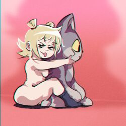 1girls asian asian_female background big_ass big_breasts black_eyes blonde_female blonde_hair chubby chubby_female clothes digital_art female female_only half_asian looseendmoose netflix nude nude_female pink_background playboy playboy_magazine roxanne_richter scott_pilgrim scott_pilgrim_takes_off short_hair simple_background socks socks_only teddy_bear tongue tongue_out twintails white_girl white_skin