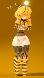 1girls 3d 3d_(artwork) areola blush_lines breasts embarrassed embarrassed_nude_female emoticon female female_focus female_only front_view hi_res hiding_face high_resolution highres knees_together_feet_apart medium_breasts mimi_sentry naked nipples nude nude_female photo_background pussy reaper21cry robot robot_girl short_hair source_filmmaker source_filmmaker_(artwork) standing stockings striped_stockings team_fortress_2 thick thick_thighs vertical_image voluptuous voluptuous_female white_body wide_hips yellow_areola yellow_background yellow_hair