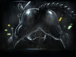 2023 absurd_res alien alien_(franchise) asking ass bent_over big_breasts big_butt biped black_body black_breasts black_tail bodily_fluids breasts butt_focus censored censored_genitalia censored_vulva dark_body digital_drawing_(artwork) digital_media_(artwork) faceless_character faceless_female faceless_humanoid female glistening glistening_butt hi_res huge_butt humanoid inside jaguarart not_furry nude nude_female nude_humanoid rear_view solo standing sweat sweaty_body tail textless thick_thighs wide_stance window xenomorph