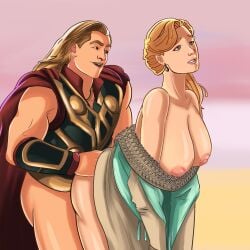 1boy 1girls age_difference asgardian big_breasts blonde_hair breasts_bigger_than_head breasts_out clothed clothed_sex disney+ doggy_style female frigga from_behind human human_only incest large_breasts light-skinned_female light-skinned_male light_skin male marvel marvel_cinematic_universe mature mature_female milf mother mother_and_son older_female party_thor pigbox royalty son straight thor_(marvel) thor_(series) what_if...? younger_male